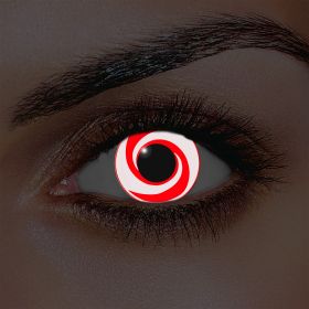 i-Glow Red Swirl Contact Lenses (Pair)