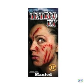 Tinsley Mauled Temporary Tattoos Packaging